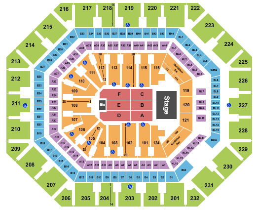 PHX Arena Banda MS Seating Chart